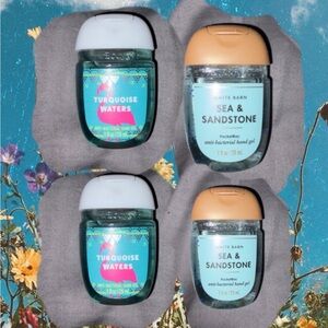 Bath and Body Works Teal Hand Sanitizer 4 Piece Bundle